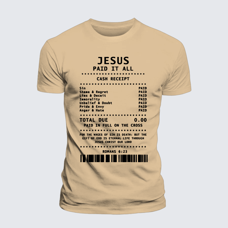 Luxe Mercerized Cotton Tee - Jesus Paid It All