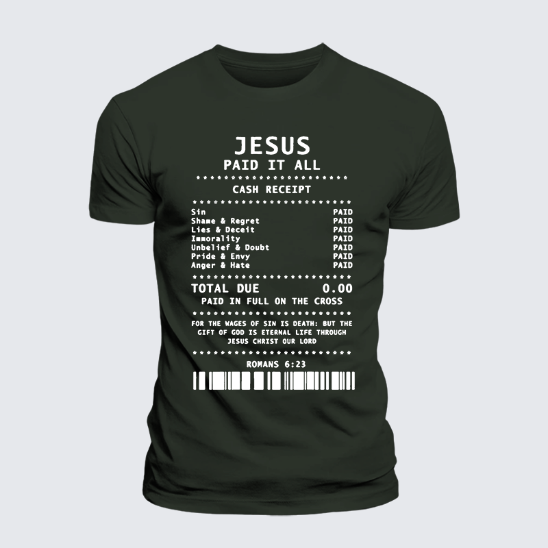 Luxe Mercerized Cotton Tee - Jesus Paid It All