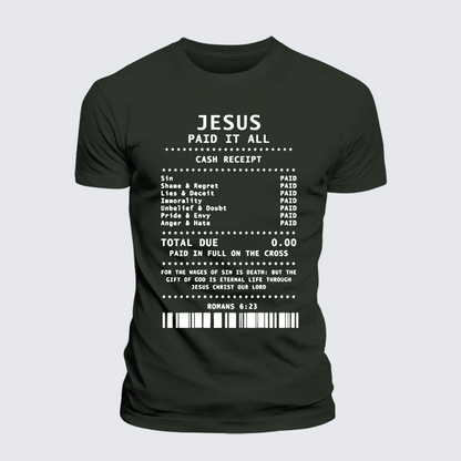 Luxe Mercerized Cotton Tee - Jesus Paid It All
