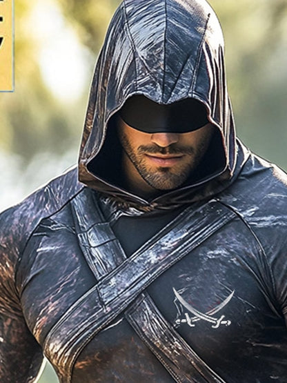 Men's Outdoor Sun Protection Cool Hooded Sun Protection Long Sleeve Top