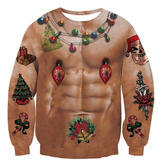 Muscle Print Ugly Christmas Sweatshirt