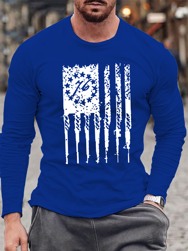 Faith Cross Flag Long Sleeve T-Shirt