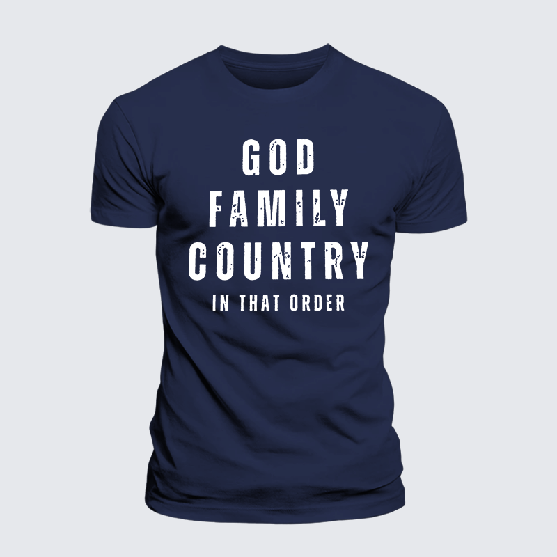 Luxe Mercerized Cotton Tee - God Family Country In That Order