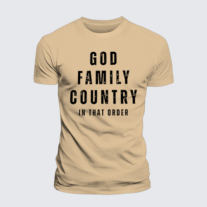 Luxe Mercerized Cotton Tee - God Family Country In That Order
