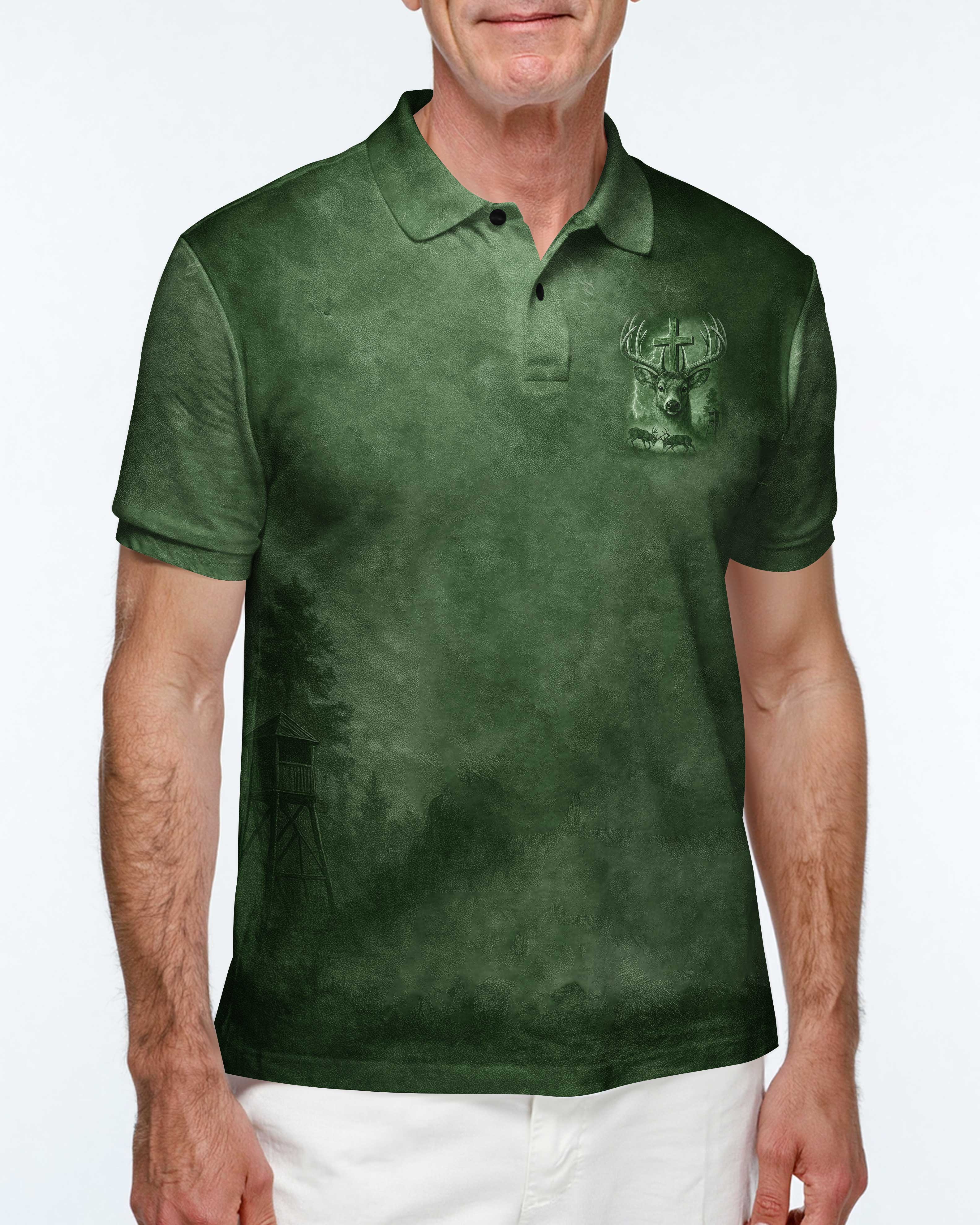 I've Got Hunting In My Veins And Jesus In My Heart Green T-Shirt