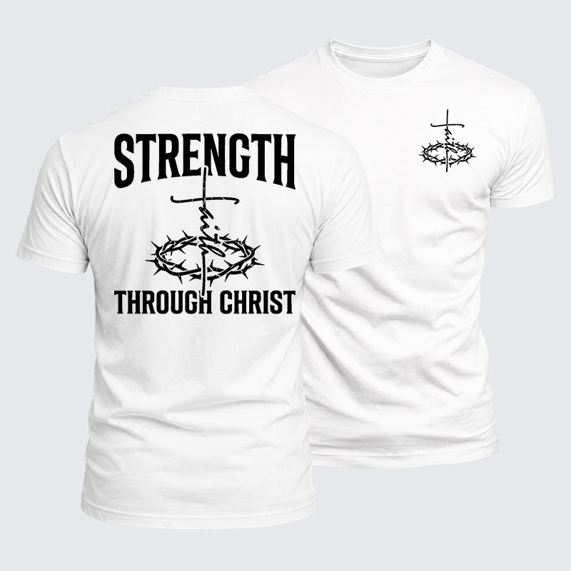 Luxe Mercerized Cotton Tee - Strength Through Christ