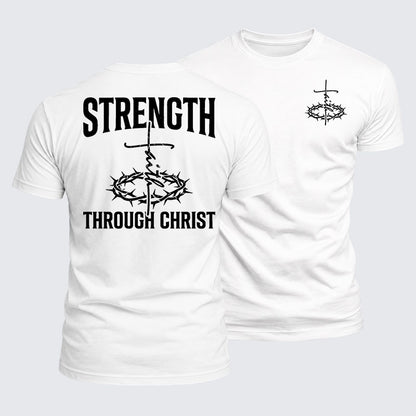 Luxe Mercerized Cotton Tee - Strength Through Christ