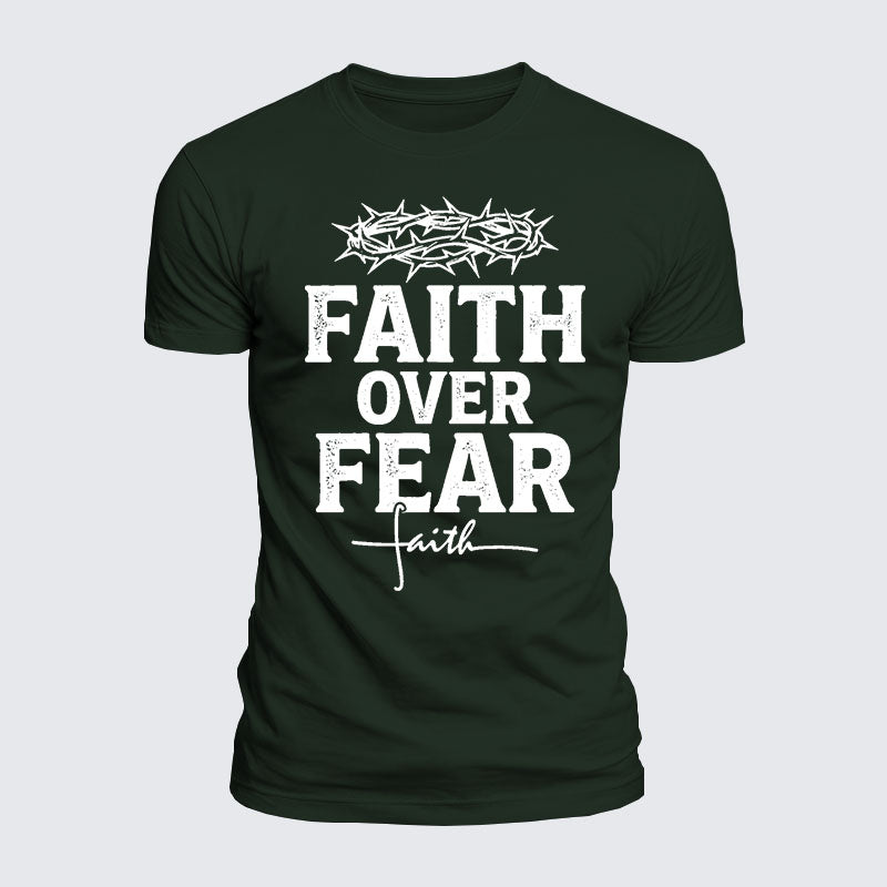 Luxe Mercerized Cotton Tee - Faith Over Fear