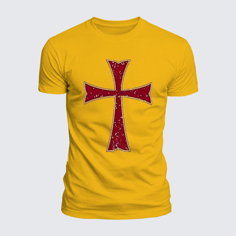 Luxe Mercerized Cotton Tee - Knights Templar Crusader Cross