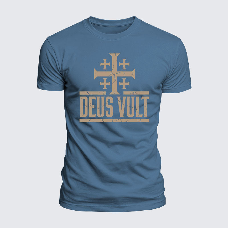 Luxe Mercerized Cotton Tee - Deus Vult