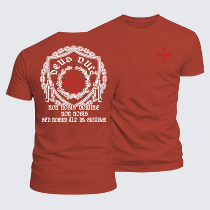 Luxe Mercerized Cotton Tee -  Non Nobis Domine, Non Nobis, Sed Nomini Tuo Da Gloriam