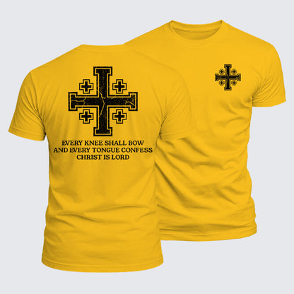 Luxe Mercerized Cotton Tee -  Every Knee Shall Bow And Every Tongue Confess: Christ Is Lord
