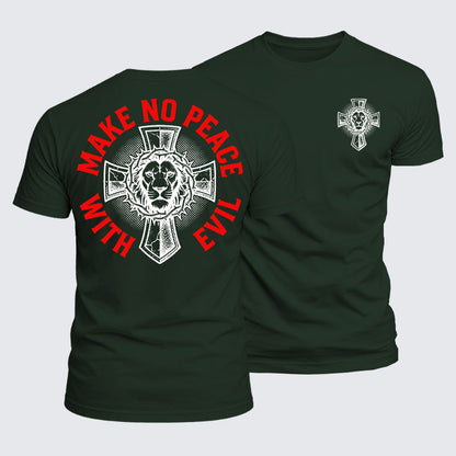 Luxe Mercerized Cotton Tee - Make No Peace With Evil