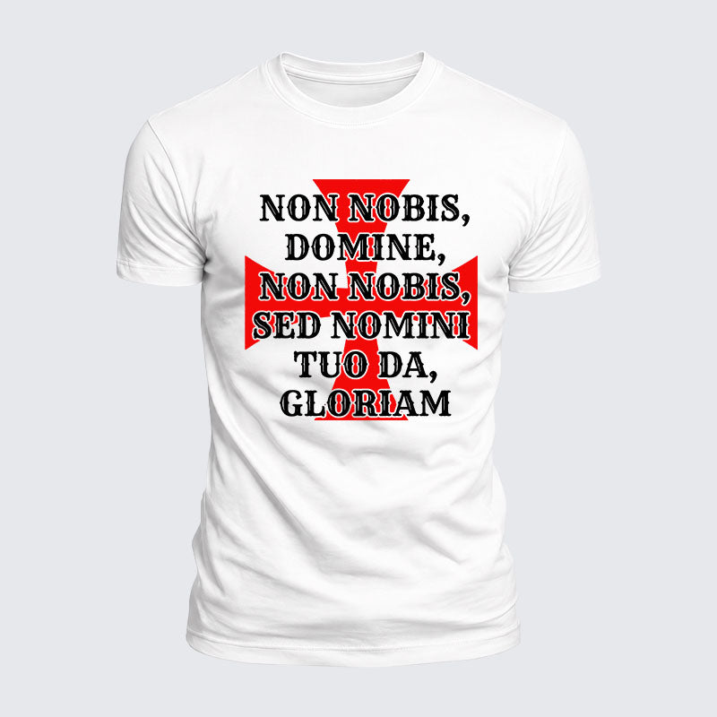 Luxe Mercerized Cotton Tee - Non Nobis Domine, Non Nobis, Sed Nomini Tuo Da Gloriam