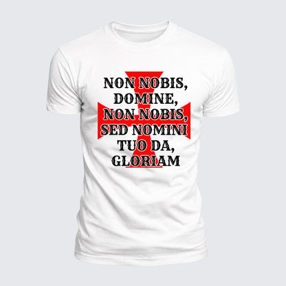 Luxe Mercerized Cotton Tee - Non Nobis Domine, Non Nobis, Sed Nomini Tuo Da Gloriam