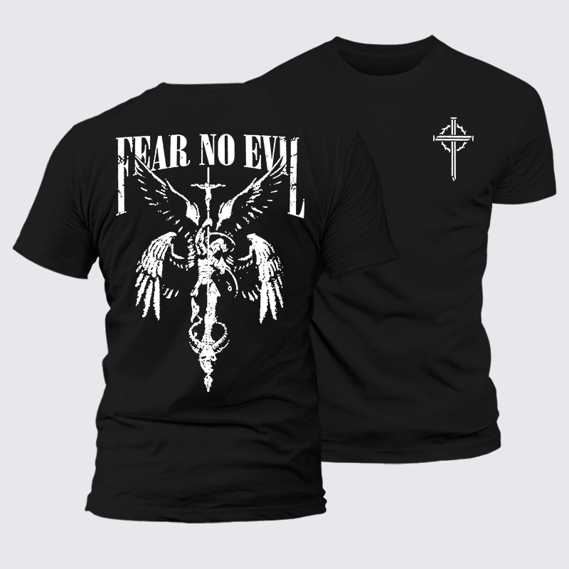 Luxe Mercerized Cotton Tee - Fear No Evil