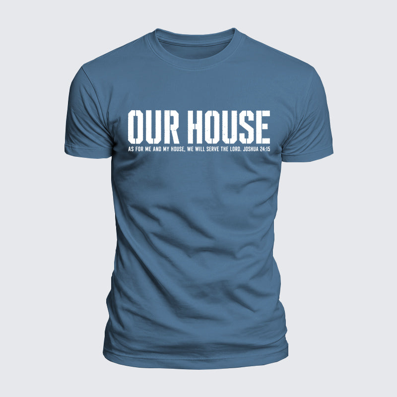 Luxe Mercerized Cotton Tee - Our House Joshua 24:15