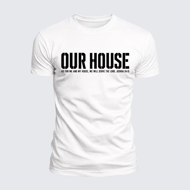 Luxe Mercerized Cotton Tee - Our House Joshua 24:15
