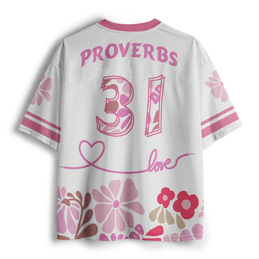 Motherhood Is Kingdom Flower Christian Mesh Jersey