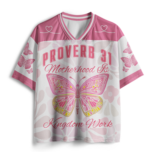 Motherhood Is Kingdom Work Christian Mesh Jersey