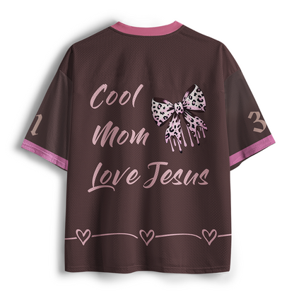 Cool Mom Love Jesus Christian Mesh Jersey