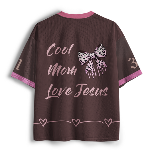 Cool Mom Love Jesus Christian Mesh Jersey