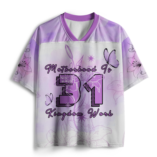 Motherhood Is Kingdom Work Christian Mesh Jersey