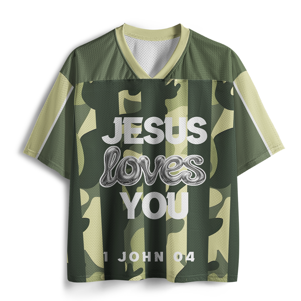 Jesus Loves You Christian Mesh Jersey