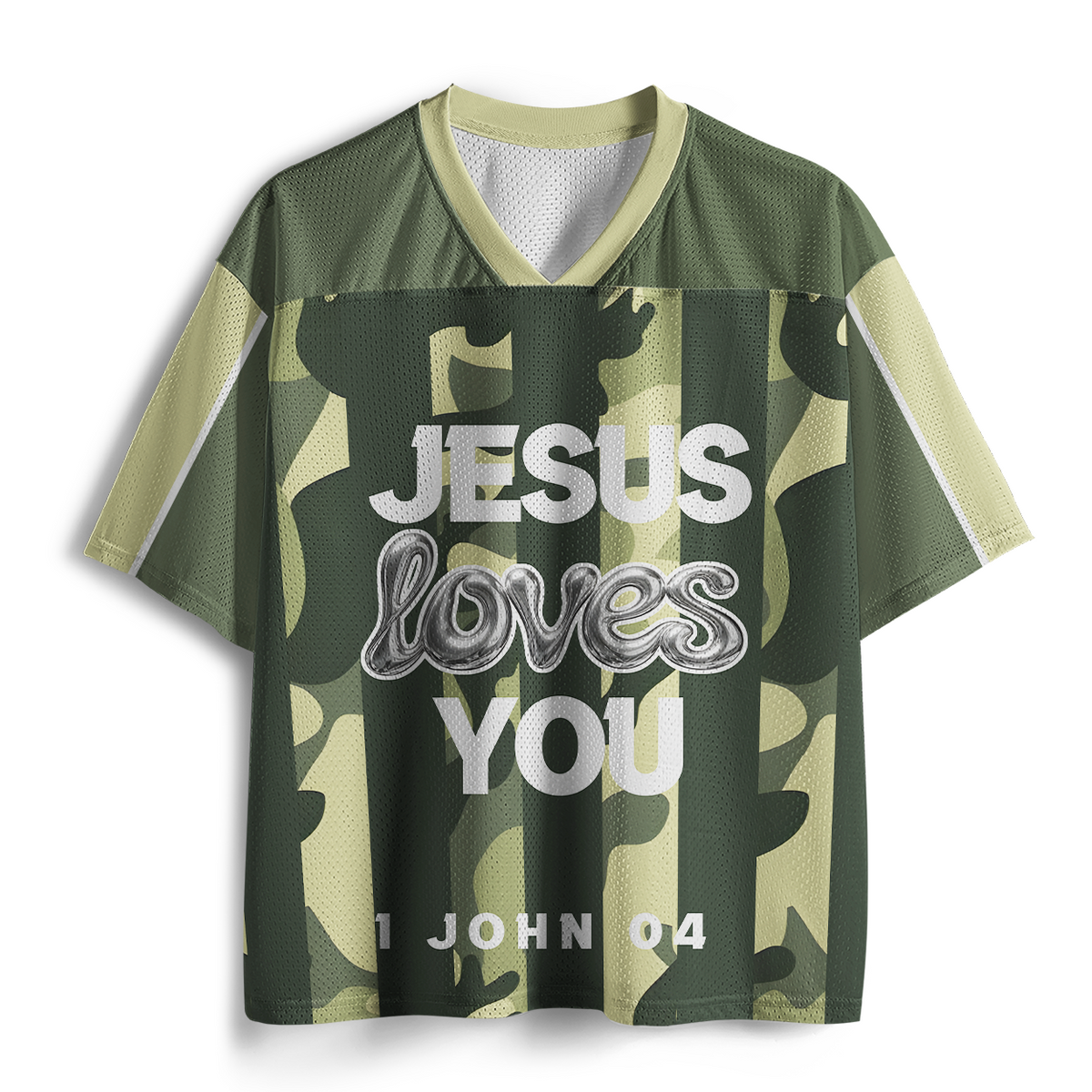 Jesus Loves You Christian Mesh Jersey