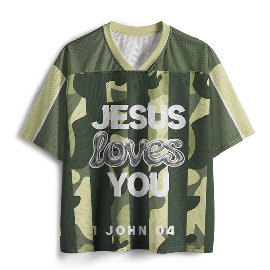 Jesus Loves You Christian Mesh Jersey