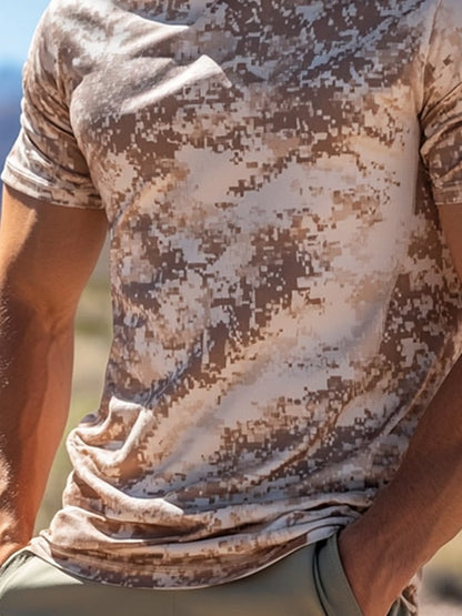Men's Outdoor Sun Protection Breathable Cool Mask Hooded Sun Protection Short-Sleeved Top