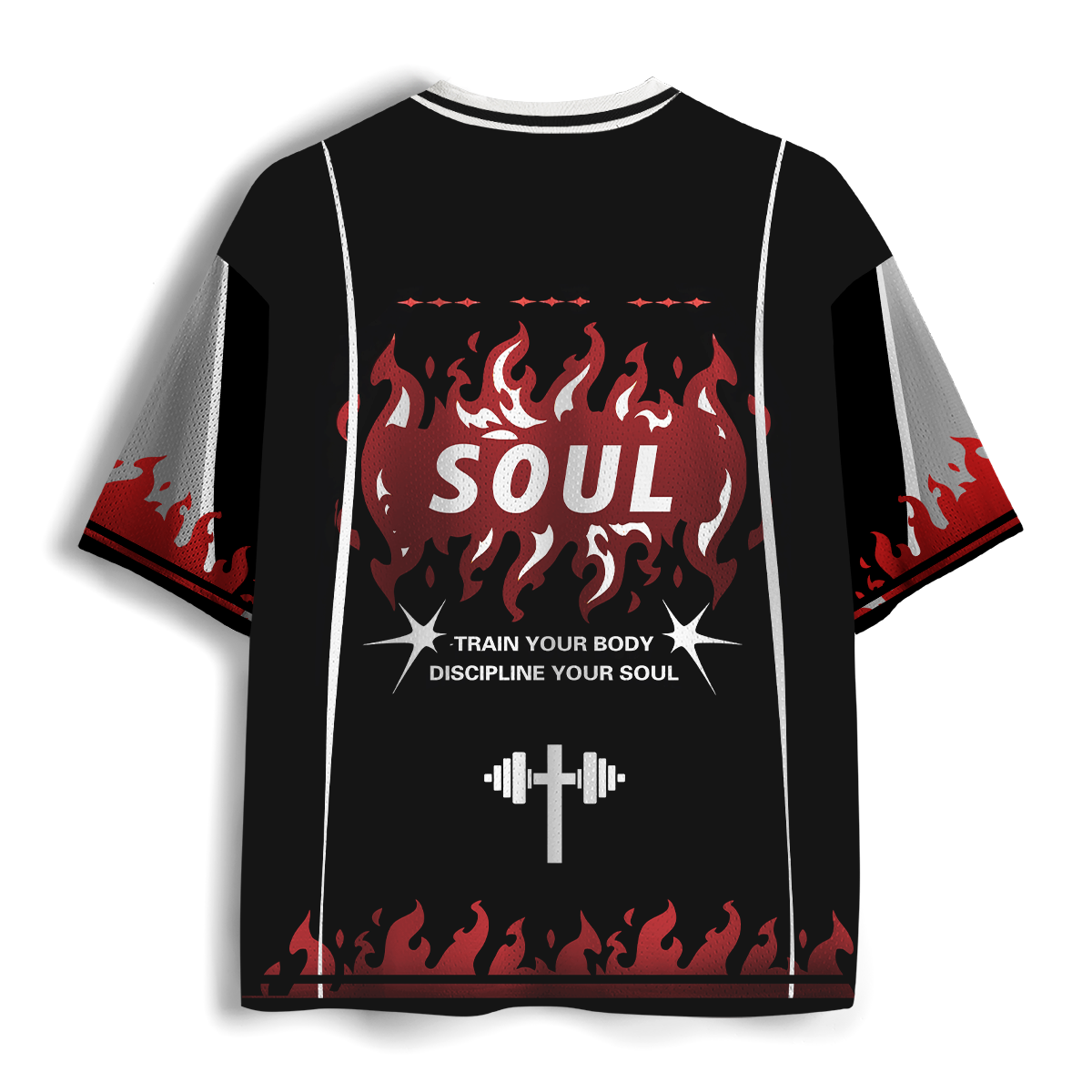 Train Your Body Discipline Your Soul Christian Mesh Jersey