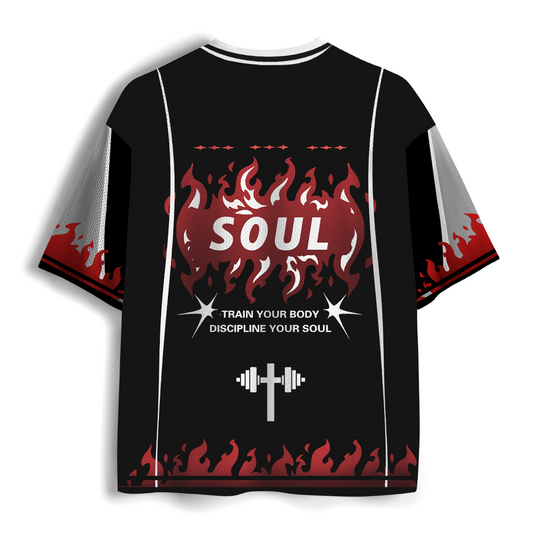 Train Your Body Discipline Your Soul Christian Mesh Jersey