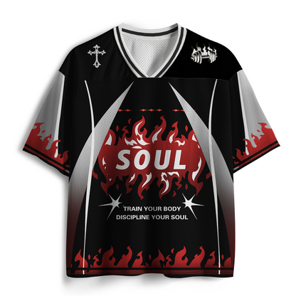 Train Your Body Discipline Your Soul Christian Mesh Jersey