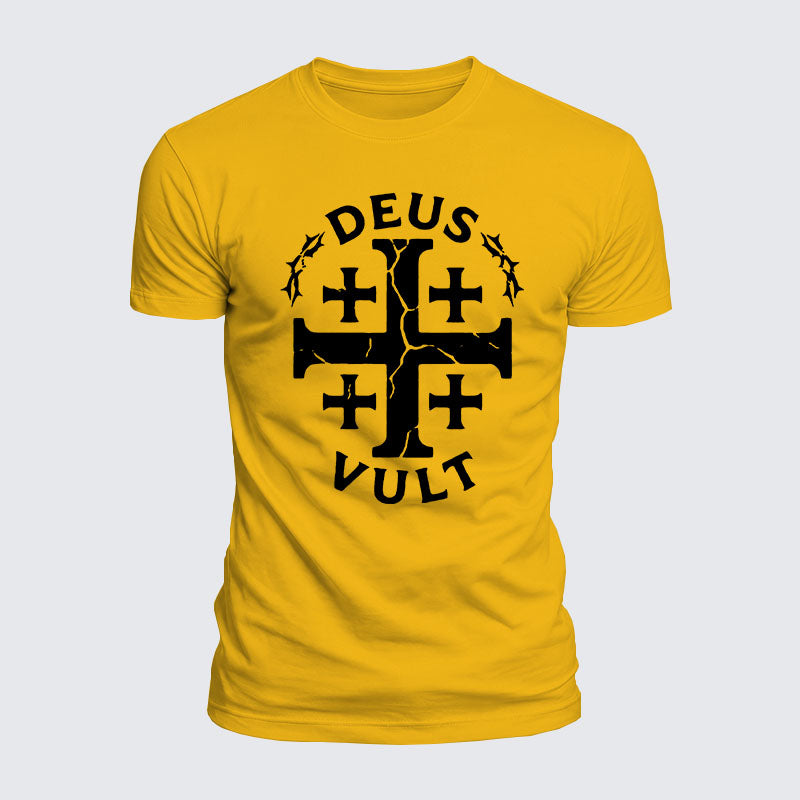 Luxe Mercerized Cotton Tee - Deus Vult
