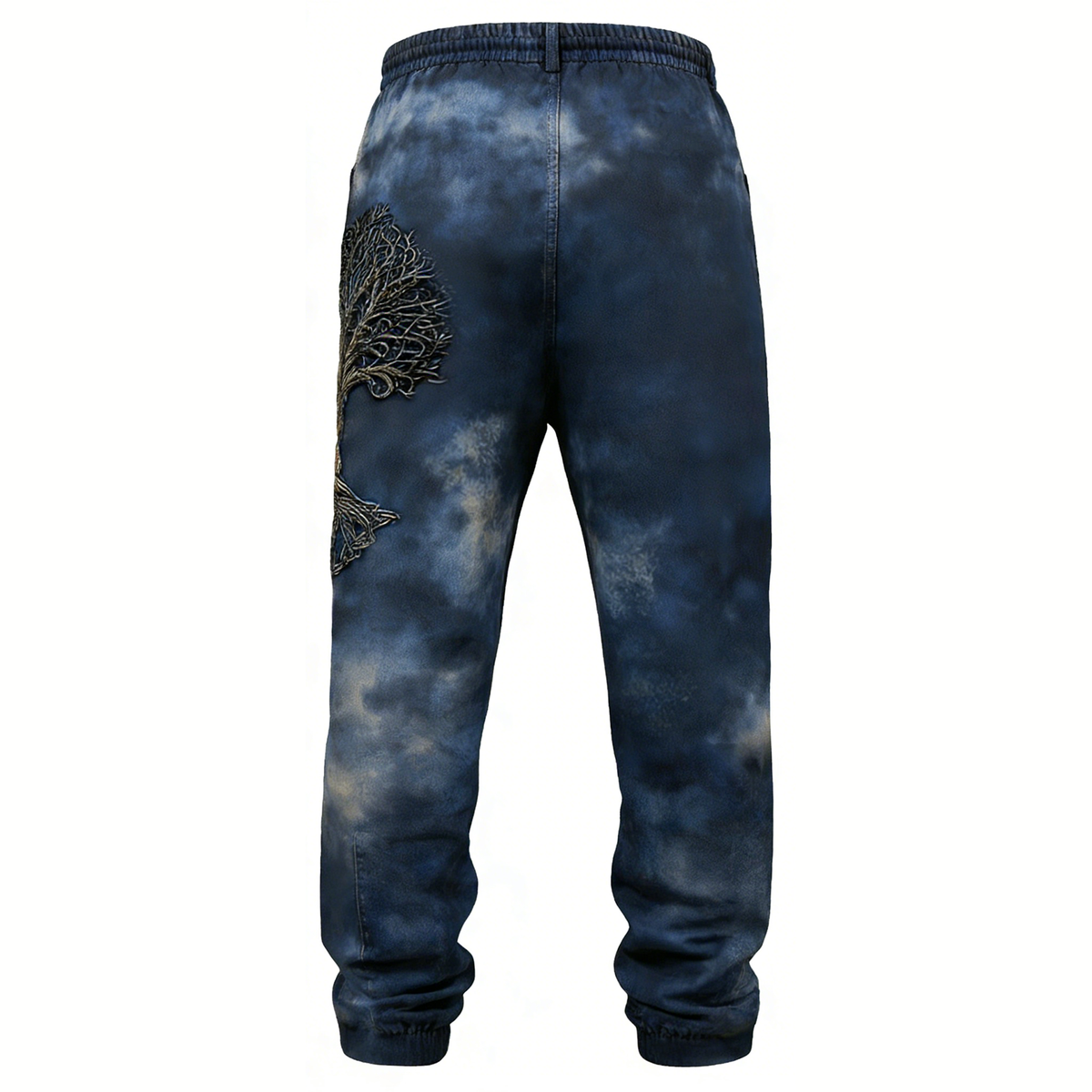 Viking Yggdrasil 3D Effect Retro Print Casual Trousers