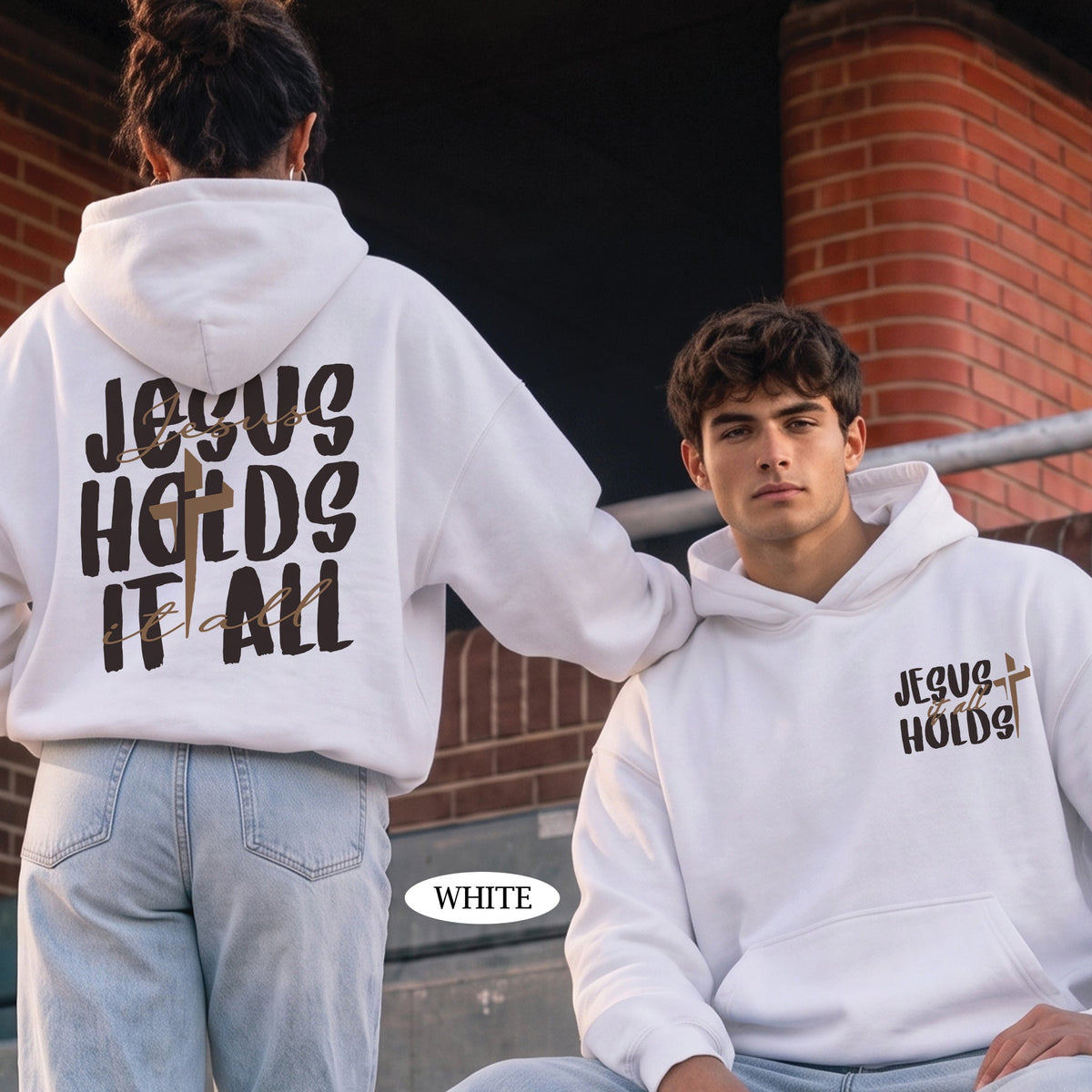 Jesus Holds It All Christian T-Shirt & Hoodie