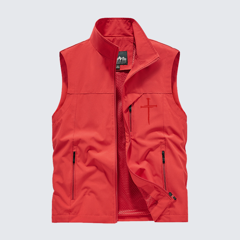 Red Cross Jesus God Christian Outdoor Quick-dry Vest