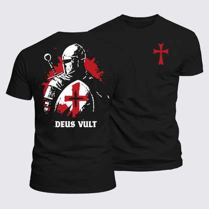Luxe Mercerized Cotton Tee -  Deus Vult Knight Templar
