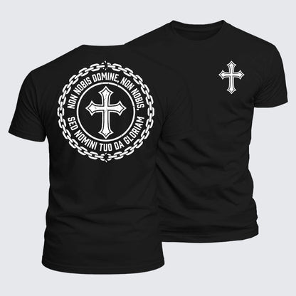 Luxe Mercerized Cotton Tee - Non Nobis Domine, Non Nobis, Sed Nomini Tuo Da Gloriam