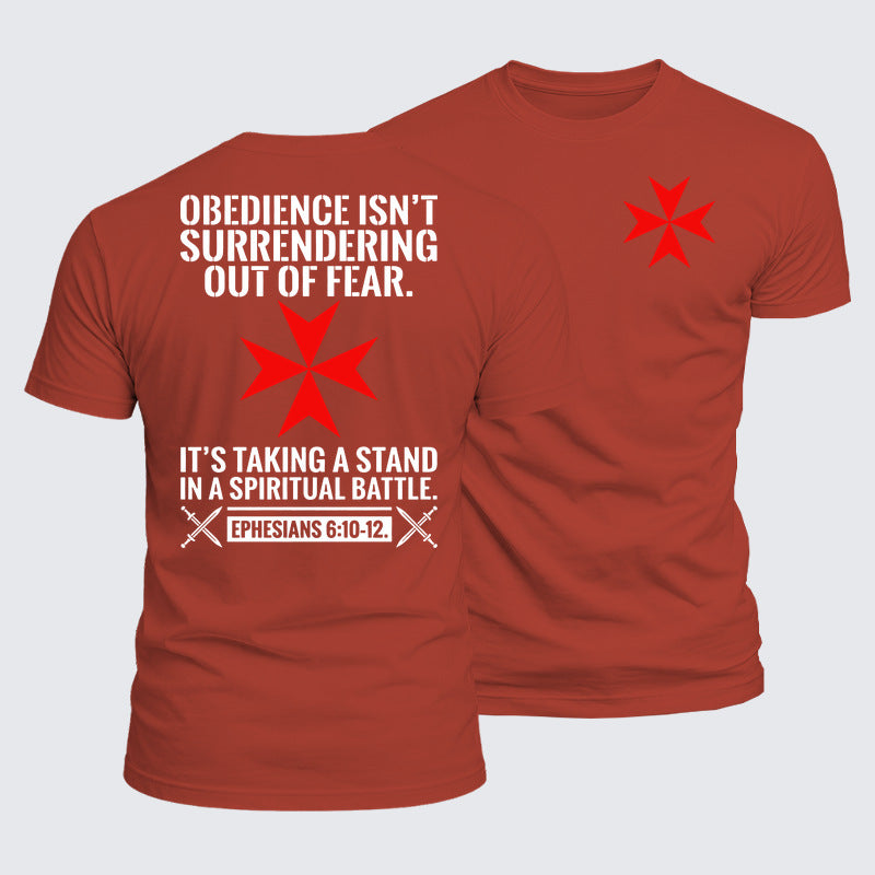 Luxe Mercerized Cotton Tee - Obedience Isn't Surrendering Out Of Fear