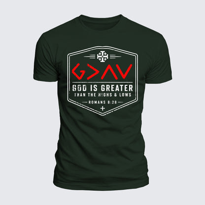 Luxe Mercerized Cotton Tee - God is Greater than the High and Lows