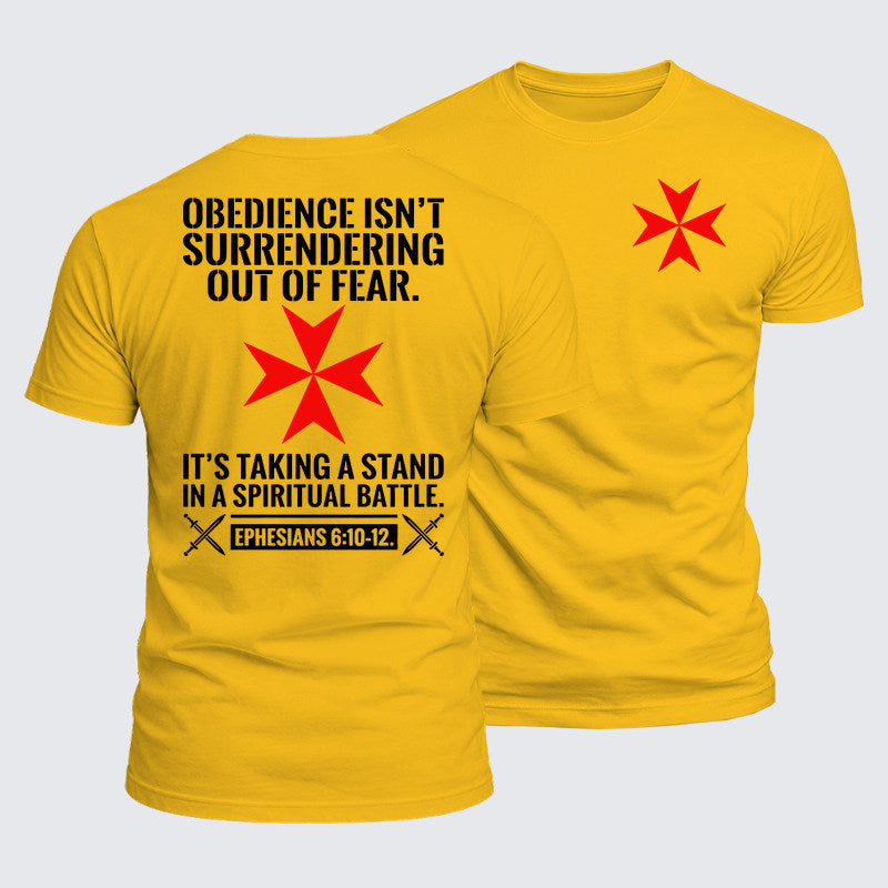 Luxe Mercerized Cotton Tee - Obedience Isn't Surrendering Out Of Fear