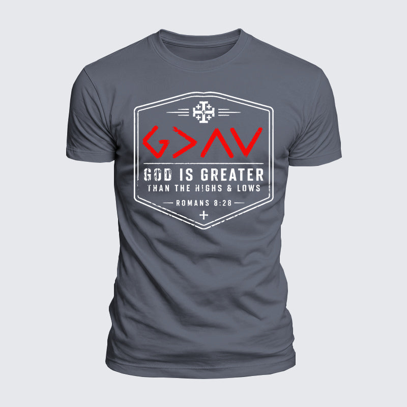 Luxe Mercerized Cotton Tee - God is Greater than the High and Lows