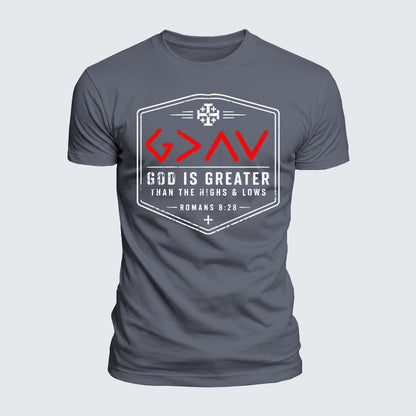 Luxe Mercerized Cotton Tee - God is Greater than the High and Lows