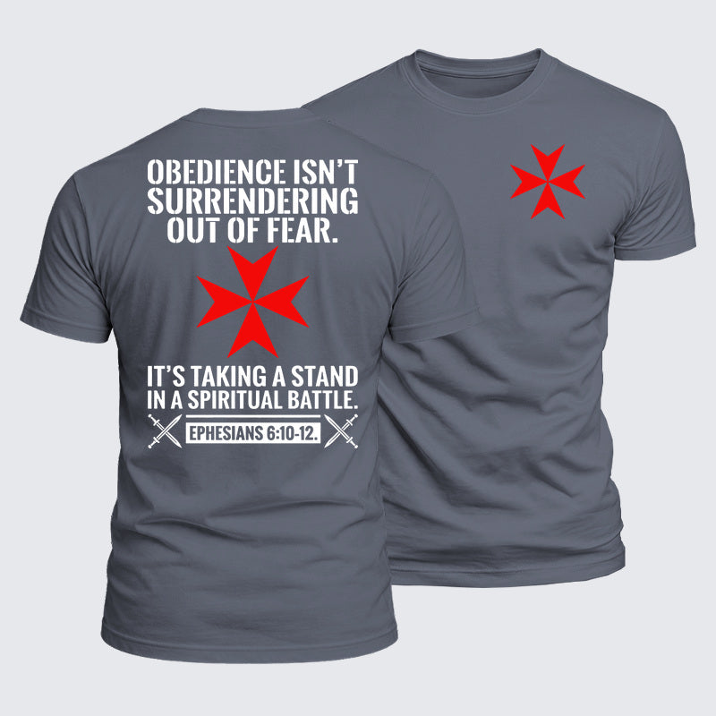 Luxe Mercerized Cotton Tee - Obedience Isn't Surrendering Out Of Fear
