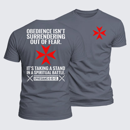Luxe Mercerized Cotton Tee - Obedience Isn't Surrendering Out Of Fear