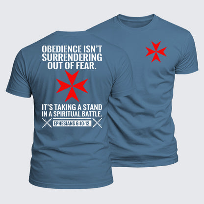 Luxe Mercerized Cotton Tee - Obedience Isn't Surrendering Out Of Fear