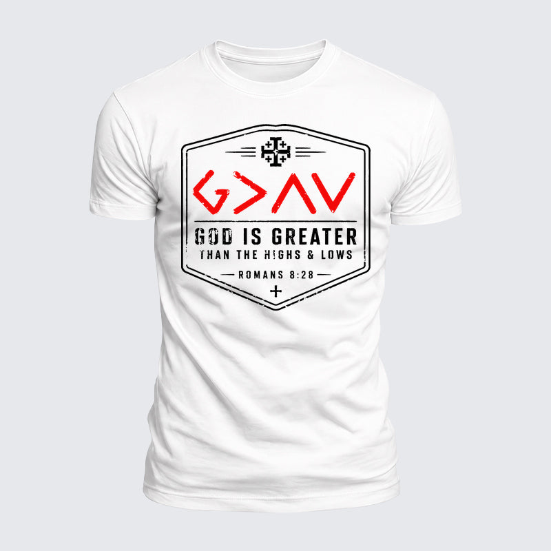 Luxe Mercerized Cotton Tee - God is Greater than the High and Lows