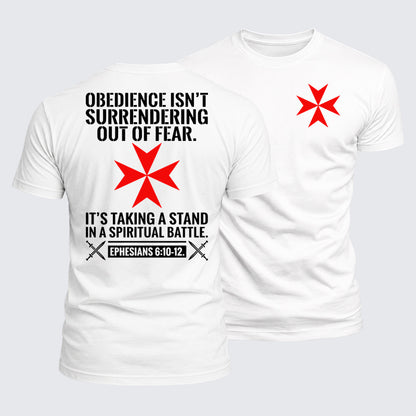 Luxe Mercerized Cotton Tee - Obedience Isn't Surrendering Out Of Fear